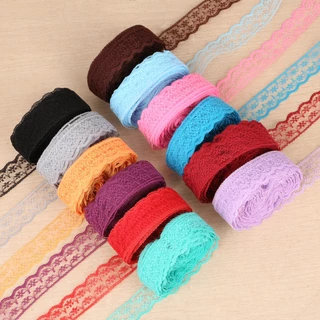 ริบบิ้นลูกไม้ กว้าง 20 มม. 10 หลา สําหรับตกแต่งเสื้อผ้า DIY