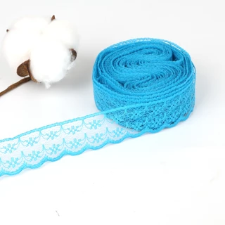 ริบบิ้นลูกไม้ กว้าง 20 มม. 10 หลา สําหรับตกแต่งเสื้อผ้า DIY