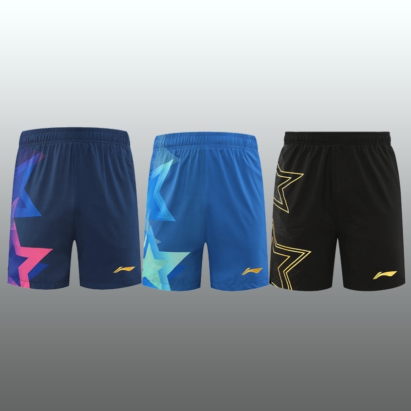 Li Ning กางเกงขาสั้นลําลอง ระบายอากาศ แห้งเร็ว เหมาะกับการเล่นกีฬา เทนนิส แบดมินตัน ฟิตเนส วิ่ง กลางแจ้ง