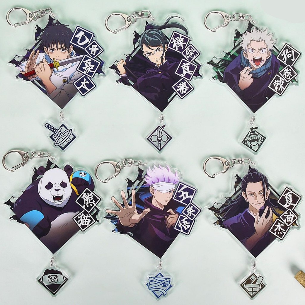 Jujutsu kaisen Gojo Satoru Geto Suguru Inumaki Toge อะนิเมะจี ้ อะคริลิครูปพวงกุญแจพวงกุญแจคอลเลกชันของขวัญคอสเพลย ์