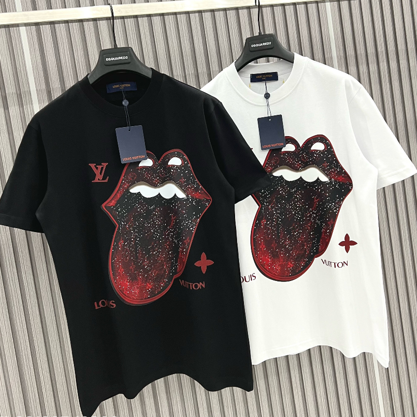 L1v เสื้อยืดแขนสั้น ผ้าฝ้าย พิมพ์ลายโลโก้จุด สีขาว สําหรับผู้ชาย ผู้หญิง