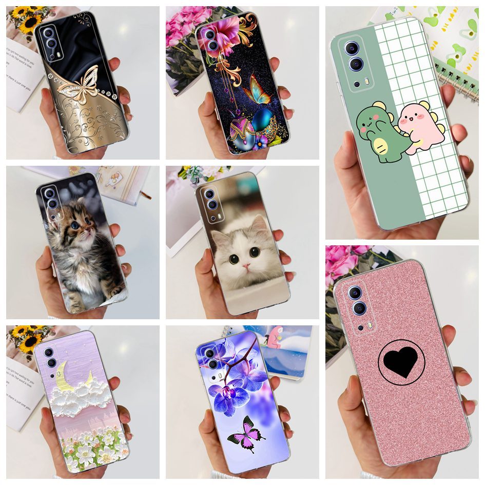 เคสซิลิโคนนิ่ม ลายไดโนเสาร์ แมว ผีเสื้อ สําหรับ Vivo Y52 Y72 5G Vivo V2053 V2041 Y 52 Y 72