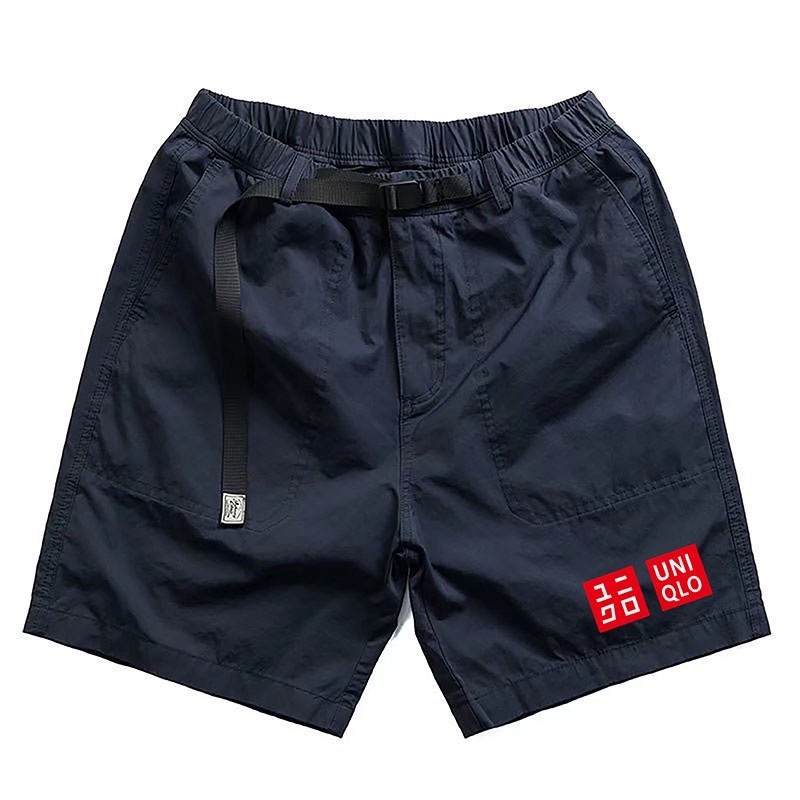 Uniqlo กางเกงขาสั้นลําลอง พิมพ์ลายโลโก้ ทรงหลวม สําหรับผู้ชาย