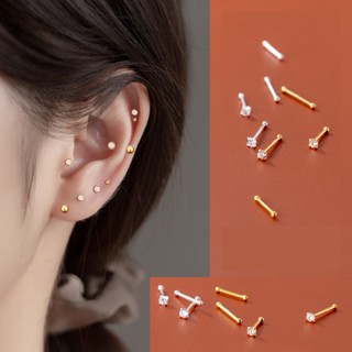 ต่างหูสตั๊ด เข็มเงิน S925 ขนาดเล็ก สําหรับผู้หญิง