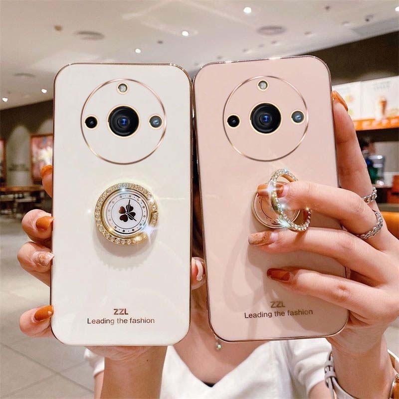 เคส Realme 11 10 9 Pro Plus เคส Realme 9 Pro 5G เคส Realme 9i เคส ซิลิโคน ชุบ บาง พร้อมแหวนขาตั้ง ป้