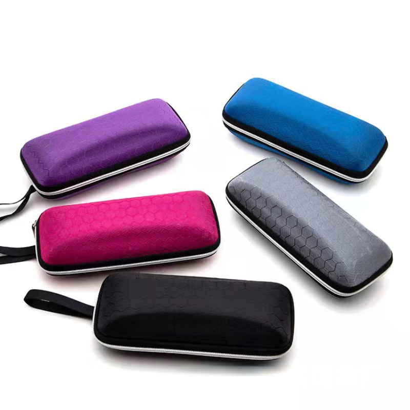 เคสแว่นตา มีซิป พร้อมสายคล้อง สีพื้น แฟชั่น สําหรับเล่นกีฬา