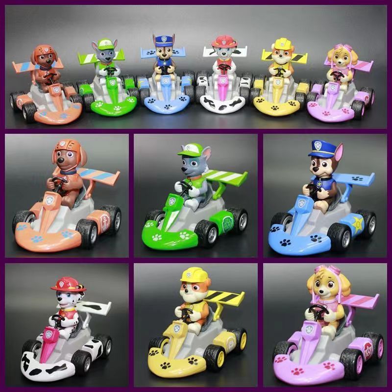 paw patrol มเดลรถแข่ง ทีม ขนาดเล็ก สีเทา ของเล่นสําหรับเด็ก