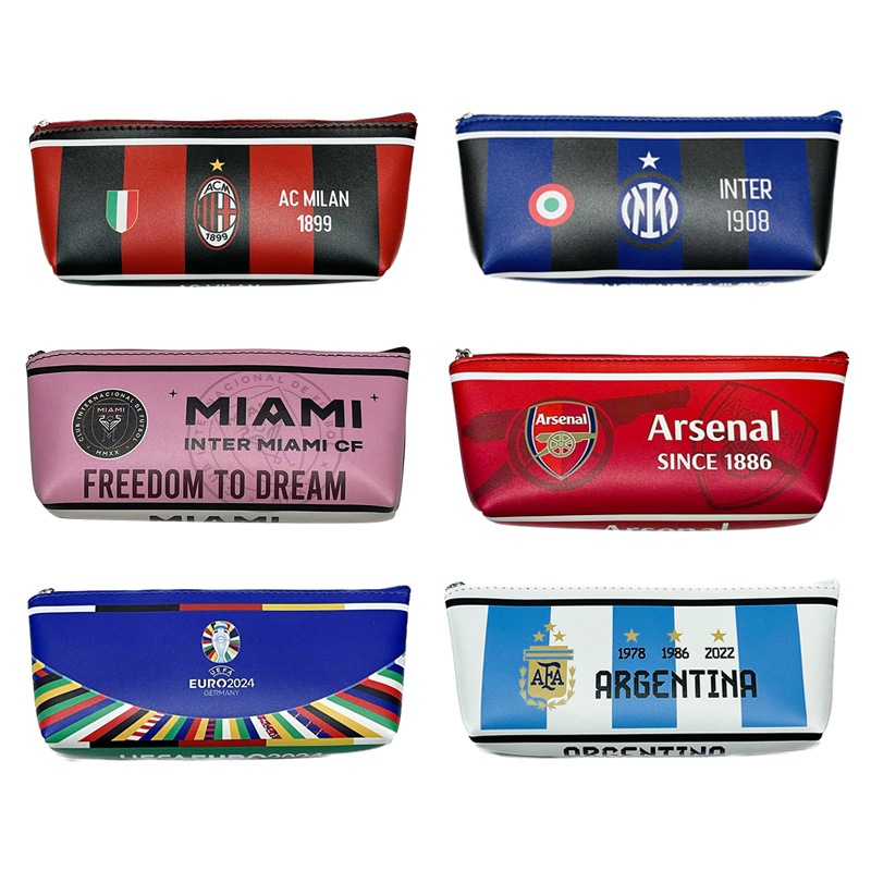 กระเป๋าดินสอ ลายทีมชาติฟุตบอล World Cup Brazil Argentina Portugal Real Madrid Barcelona Juve Chelsea