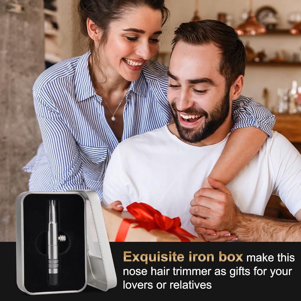 Kiprun เครื่องตัดขนจมูก สําหรับผู้ชาย ไร้แบตเตอรี่ สเตนเลส กันน้ํา ไม่เจ็บผม - รูปที่ 5