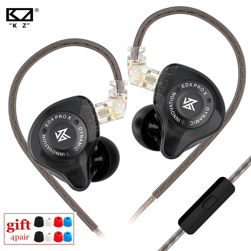 Kz EDX PRO X หูฟังไดนามิก HIFI เบส สําหรับเล่นกีฬา KZ EDX PROX ZSTX ZSN PROX EDC EDA ZVX