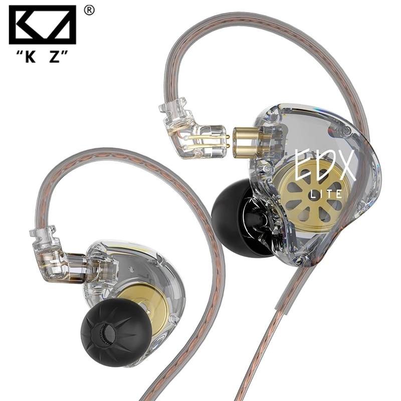 Kz EDX Lite HIFI หูฟังสเตอริโอเบส มอนิเตอร์อินเอียร์ สําหรับเล่นเกม EDXPRO EDA ZVX