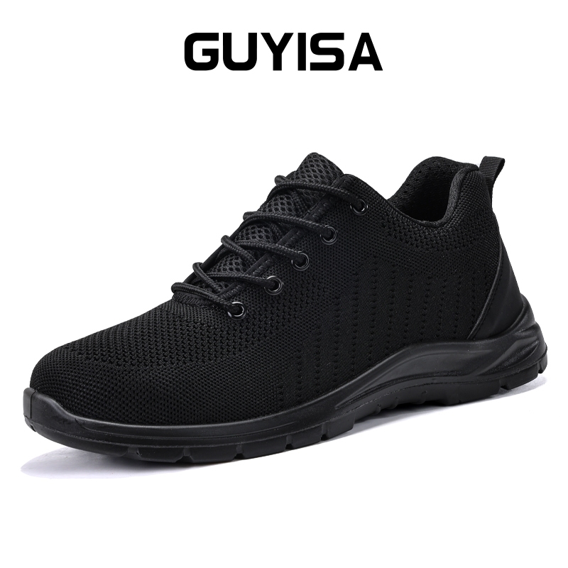Guyisa รองเท้าเซฟตี้ หัวเหล็ก ระบายอากาศ สไตล์สปอร์ต ต้านการรู้สึกสีด้วยสารเคมี CN37-45 3135