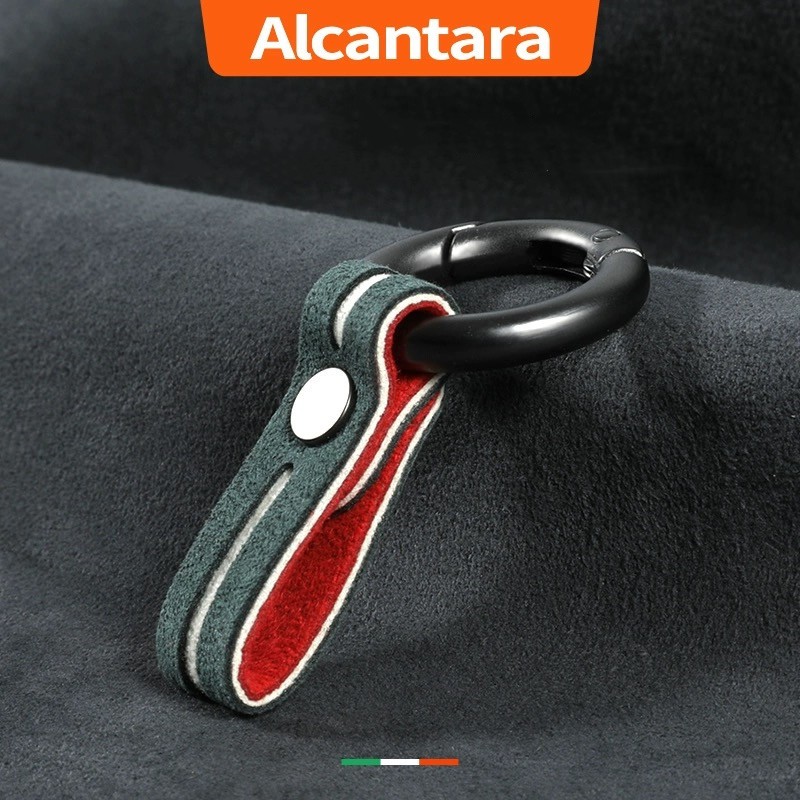 Ogb พวงกุญแจรถ Alcantara Suede พวงกุญแจหนังแท้แหวน Kereta Key พวงกุญแจรถมอเตอร์พวงกุญแจรถอุปกรณ์เสริมของขวัญสําหรับ Benz BMW Toyoto Honda Perodua Proton