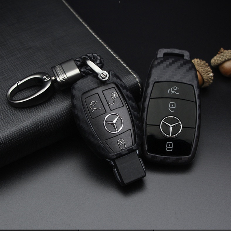 O.g.b เคสกุญแจรีโมทรถยนต์ คาร์บอนไฟเบอร์ สําหรับ Mercedes Benz AMG S B C E Class Glc E300 C200l W203 W210 W211 W124 W202 W204 W205 W212 W176