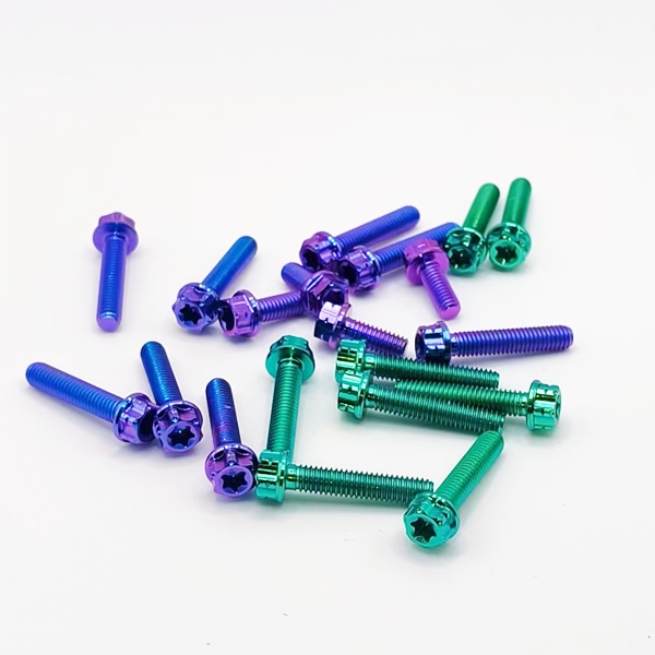 สกรูไทเทเนียมอัลลอย TC4/GR5 M4 M5 สําหรับรถจักรยานยนต์