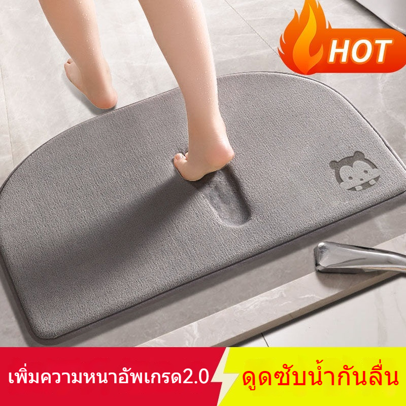 พรมปูพื้นห้องน้ําประตูห้องน้ําเสื่อเท้าดูดซับห้องน้ําพรมกันลื่น