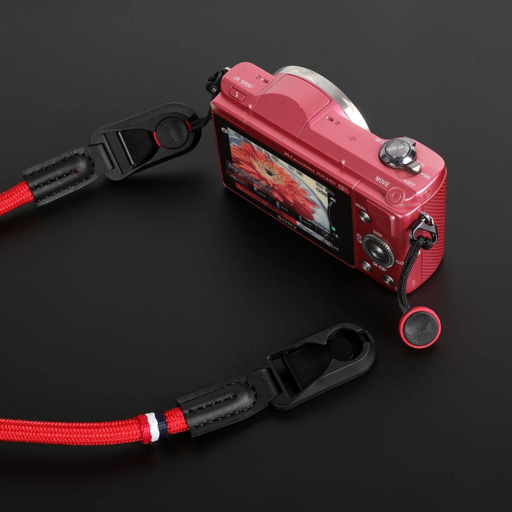 เชือกไนลอนสลิงกล้อง Lanyard Quick Release สายรัดข้อมือคอสายคล้องไหล่สําหรับ Fujifilm Olympus Sony Leica Canon Nikon Mirrorless กล้องถ่ายภาพอุปกรณ์เสริม