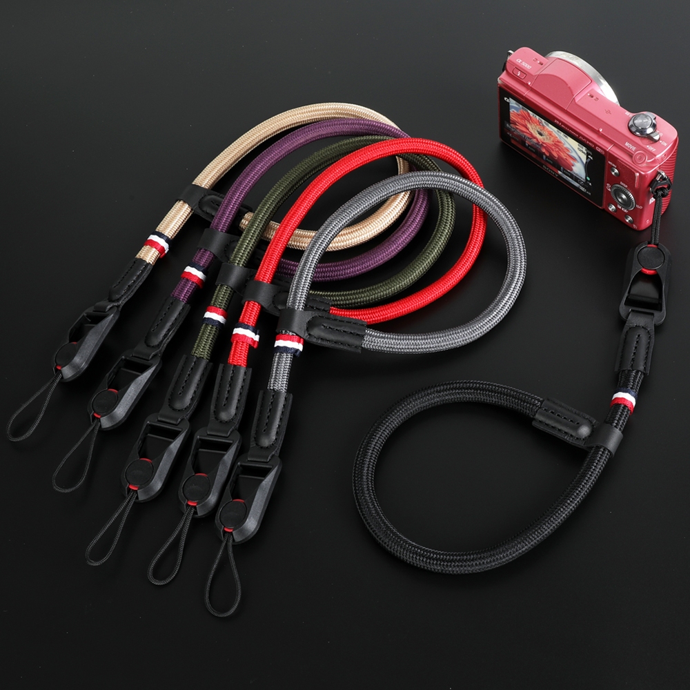 เชือกไนลอนสลิงกล้อง Lanyard Quick Release สายรัดข้อมือคอสายคล้องไหล่สําหรับ Fujifilm Olympus Sony Leica Canon Nikon Mirrorless กล้องถ่ายภาพอุปกรณ์เสริม