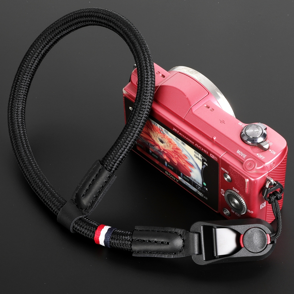 เชือกไนลอนสลิงกล้อง Lanyard Quick Release สายรัดข้อมือคอสายคล้องไหล่สําหรับ Fujifilm Olympus Sony Leica Canon Nikon Mirrorless กล้องถ่ายภาพอุปกรณ์เสริม