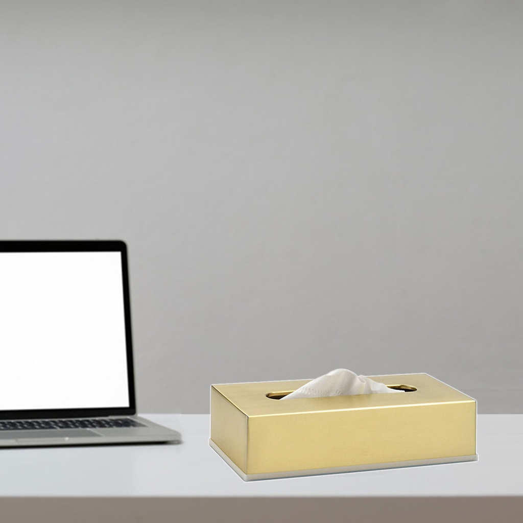 [ 1xSquare Holder Tissue Box Cover Elegant Car Office ห้องนอนห้องนั่งเล่น