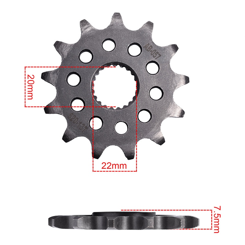 520-13t 20CrMnTi Carburized Steel Forged Front Sprocket สําหรับ Honda CRF250 R 2004-2017 CR125 R 04-07 ราคา ถูกที่สุด ดีลบีเคเค แกลเลอรีภาพที่ 2