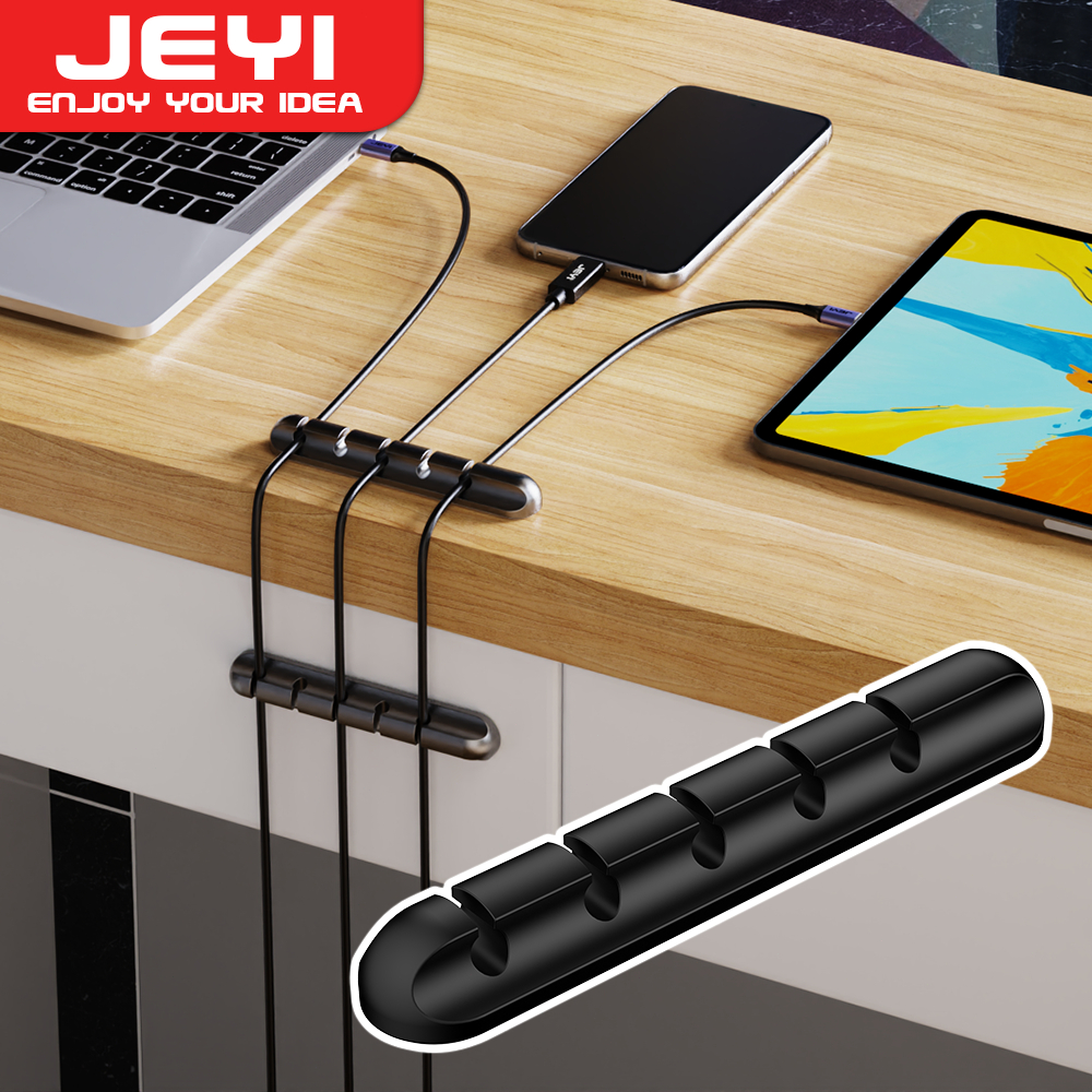 Jeyi คลิปหนีบจัดเก็บสายเคเบิ้ล สายชาร์จ USB สําหรับเดสก์ท็อป