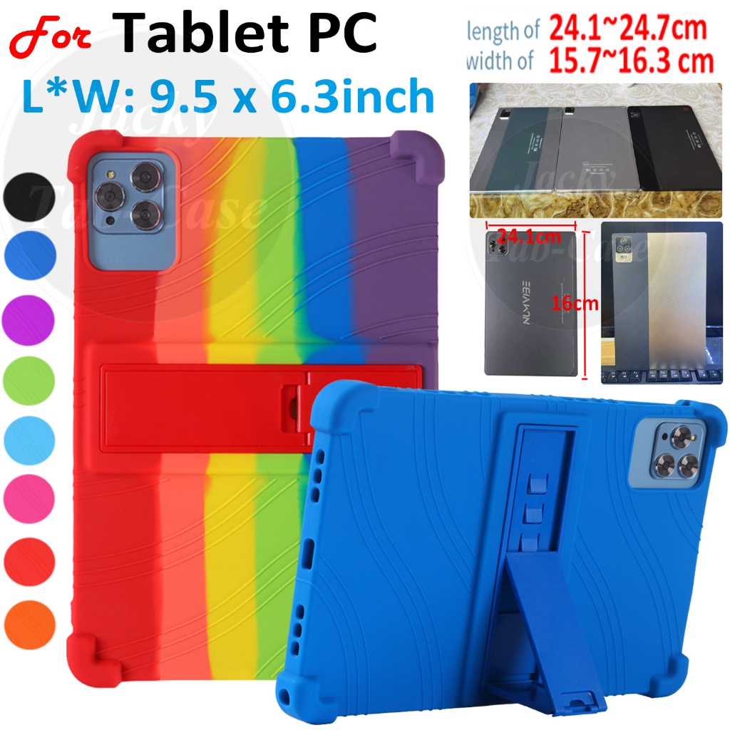 All ใหม่ เคสแท็บเล็ต ซิลิโคนนิ่ม กันกระแทก สําหรับ 10.1 10.5 10.6 10.8 11.0 นิ้ว ยาว 24 ซม.* กว้าง 16 ซม Tablet PC Pad 5G 4G Android 10 11 12 13 MXS Samsung Tab