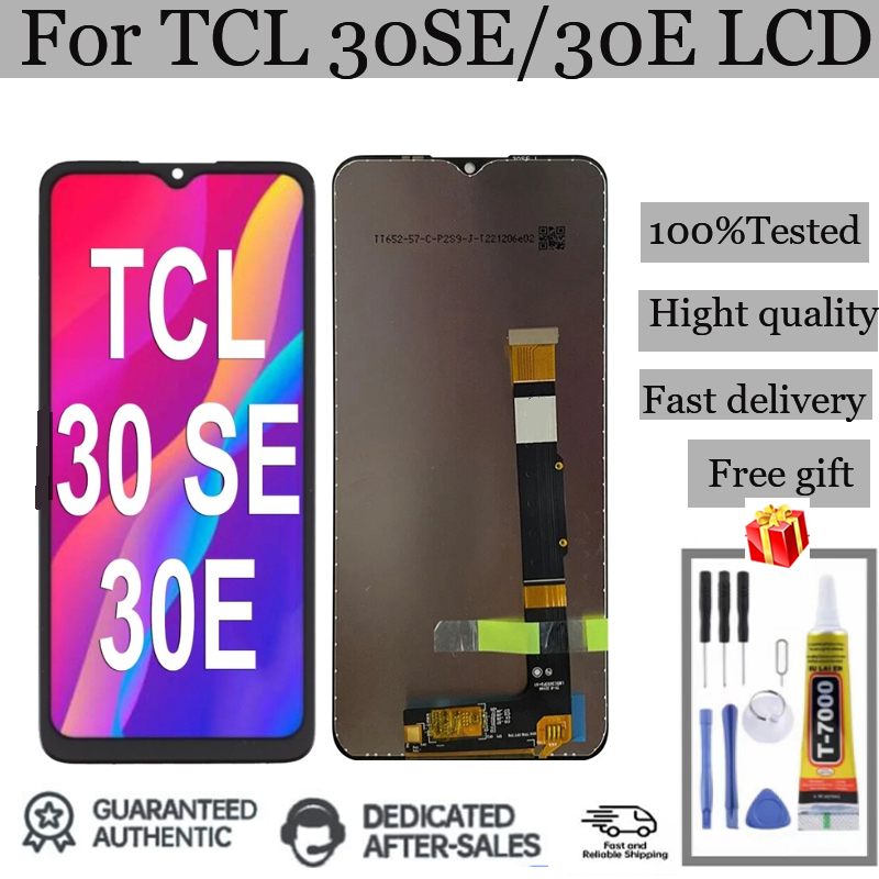 สําหรับ TCL 30 SE 6165H 6156H1 6165A 6165A1 6165S/30E 6127A 6127l จอแสดงผล LCD Touch Digitizer กรอบ