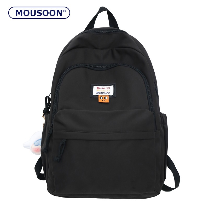 Mousoon กระเป๋าเป้สะพายหลัง กระเป๋านักเรียน ความจุขนาดใหญ่ เรียบง่าย สําหรับผู้หญิง