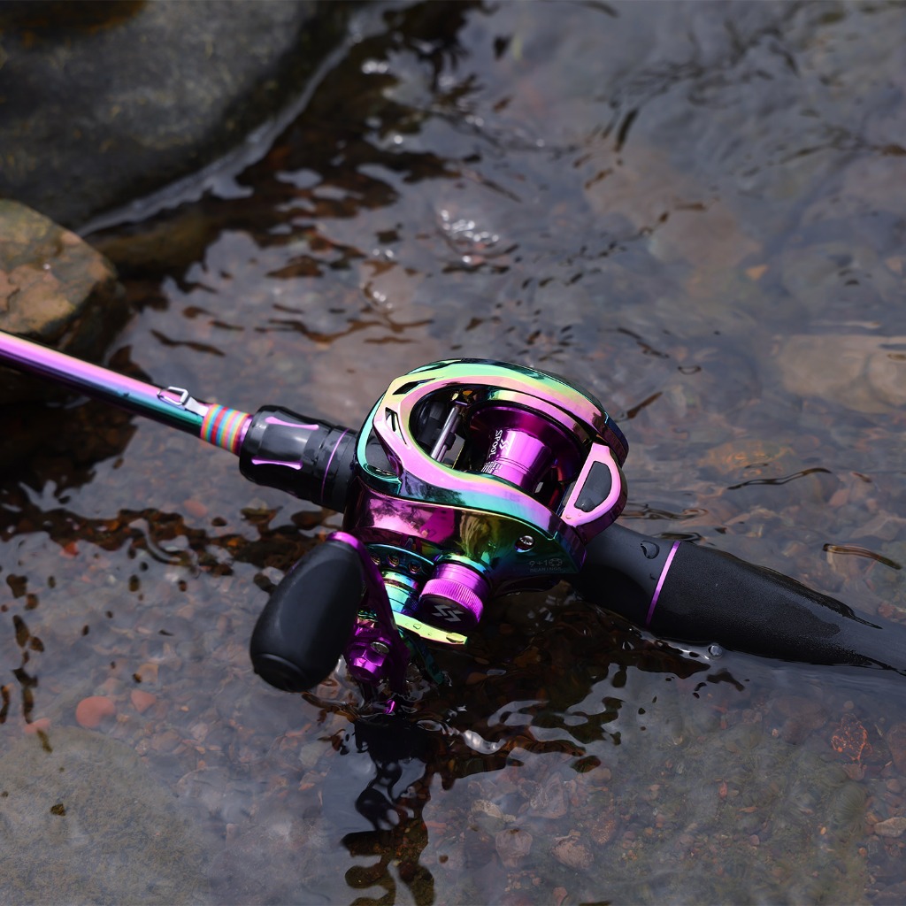 Sougayilang คันเบ็ดตกปลา M Power 1.8 2.1 ม. และรอกตกปลาโลหะ 12+1BB 19+1BB 10 กก. 22lb อัตราส่วนแรงดึงสูงสุด 7.2:1 สําหรับน้ําจืด - รูปที่ 7