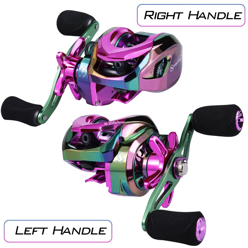 Sougayilang คันเบ็ดตกปลา M Power 1.8 2.1 ม. และรอกตกปลาโลหะ 12+1BB 19+1BB 10 กก. 22lb อัตราส่วนแรงดึงสูงสุด 7.2:1 สําหรับน้ําจืด - รูปที่ 5