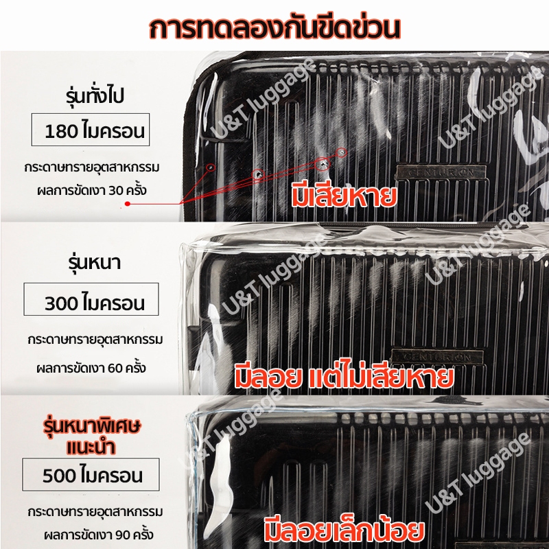 รุ่นหนาพิเศษ📢พลาสติกคลุมกระเป๋าเดินทาง pvc ใสไร้ขอบ ซิปข้าง กันน้ำ ไม่จำเป็นต้องถอดแยกชิ้นส่วนเมื่อใช้ พร้อมส่งจากไทย
