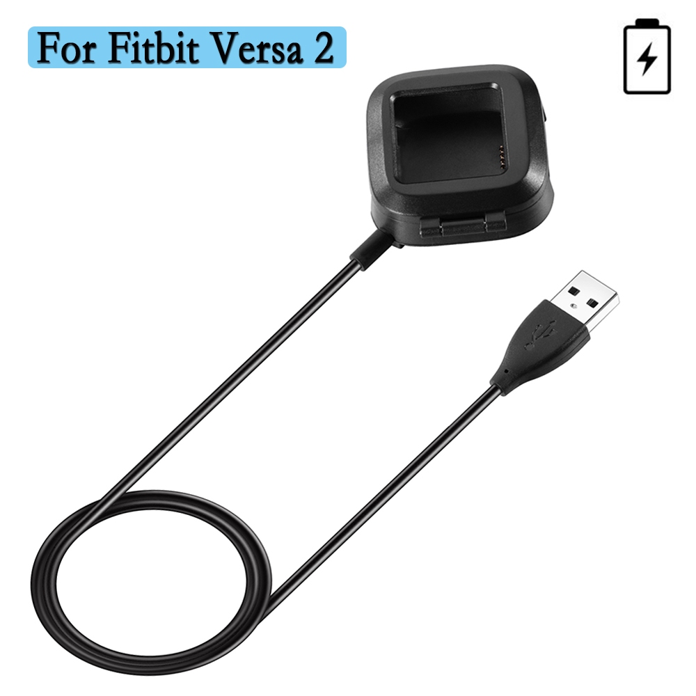 100 ซม.สายชาร์จ USB Fast สําหรับ Fitbit Versa 2 สายชาร์จแบบพกพานาฬิกาอัจฉริยะอุปกรณ์เสริมอะแดปเตอร์ไฟแม่เหล็ก