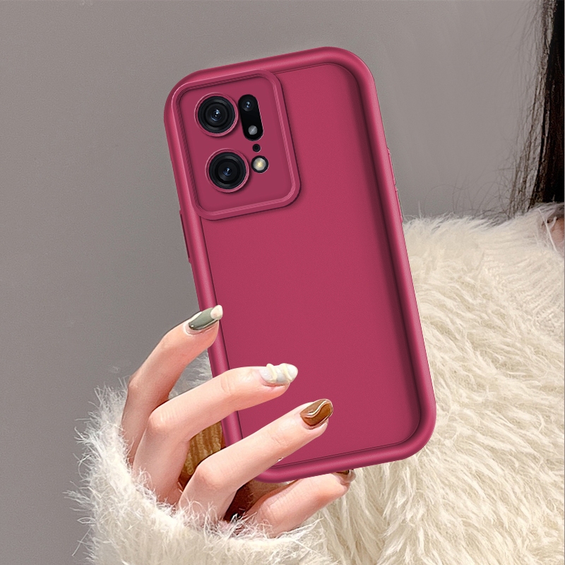เคส OPPO Find X5 Pro 5G เคสซิลิโคนนิ่ม กันกล้อง สีพาสเทล TPU หนา