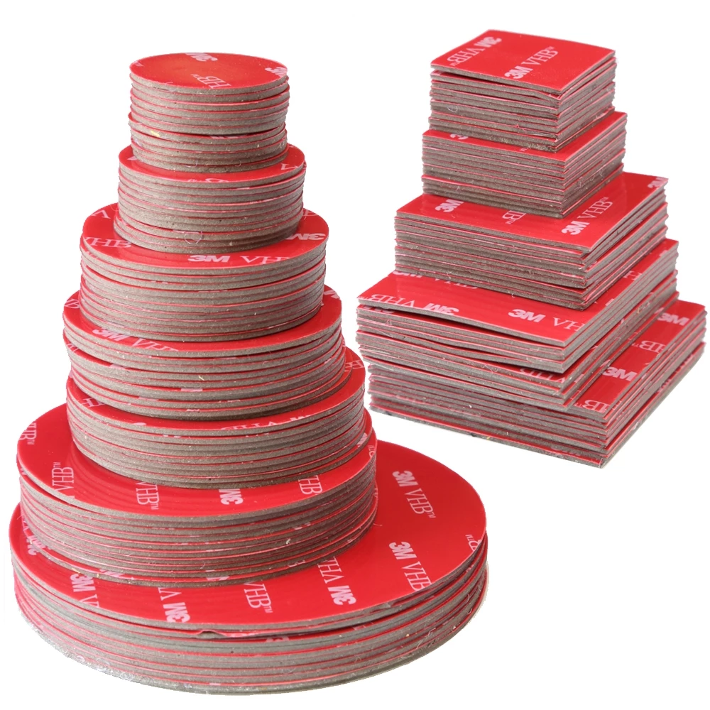 เทปสองด้าน Strong Pad ติดตั้งสแควร์/รอบตกแต่งบ้านเทปกาว Heavy Duty ตกแต่งรถ DIY เครื่องมือ
