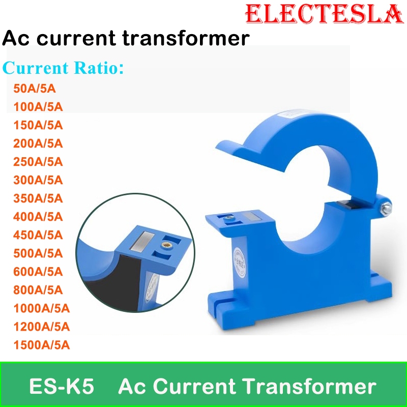 หม้อแปลงกระแสไฟฟ้า AC 100A 5A 300A 5A เซนเซอร์วัดกระแสไฟฟ้า ความแม่นยําสูง