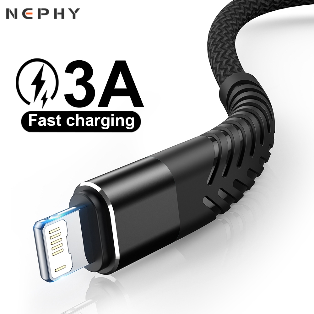 สาย USB ยาว 1M 2M 3M สำหรับ i Phone 14 13 12 11 Pro Max X XR XS 6 7 8 Plus SE 2020 2022 สายชาร์จเร็ว