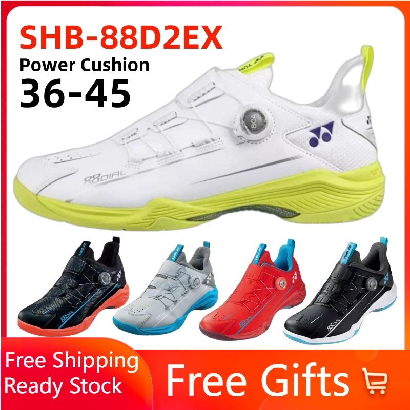 2025 ใหม่ yonex Power Cushion 88D2 รองเท้าแบดมินตันเท้ากว้างสําหรับ unisex Breathable Damping Hard-W