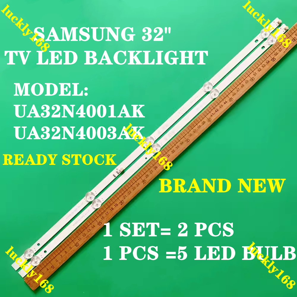 ใหม ่ 2PCS Samsung LED TV 32 นิ ้ ว UA32N4001 UA32N4003 3V อลูมิเนียมแผ ่ น Backlight สําหรับอะไหล ่ UA32N4001AK UA32N4003AK