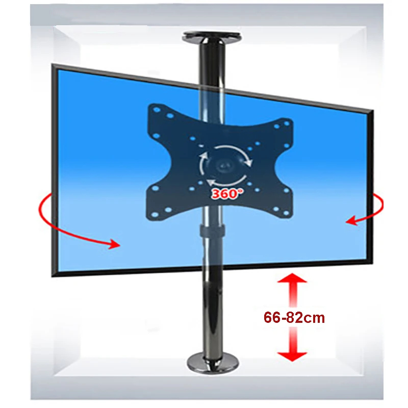 Bg11-s ใหม่ ขาตั้งทีวี LCD สเตนเลส หมุนได้ 19-40 นิ้ว ปรับความสูงได้ 66-82 ซม.
