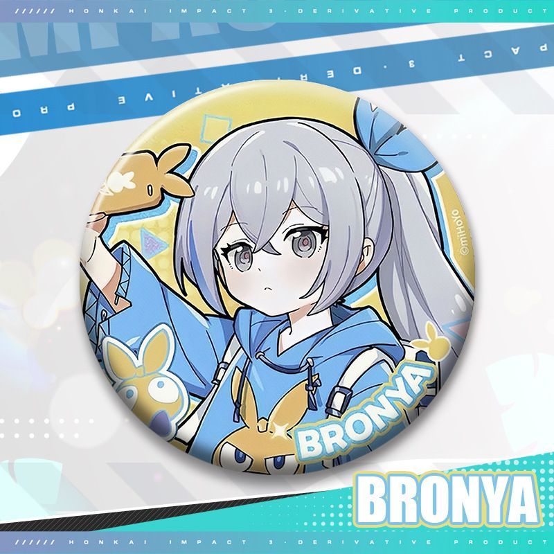 Honkai Impact3 badge เลเซอร์อุปกรณ์ต่อพ่วง badge เกมเข็มกลัด Elysia Kiana Bronya Mei Seele เปิดใช้งา