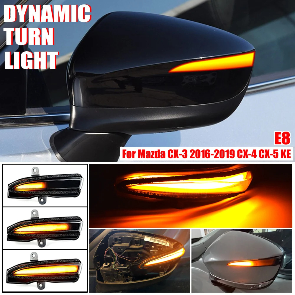 ไฟเลี้ยวไดนามิก LED ติดกระจกมองข้าง สําหรับ Mazda CX-3 CX3 2016-2018 CX-4 CX4 CX-5 CX5 KE 2016