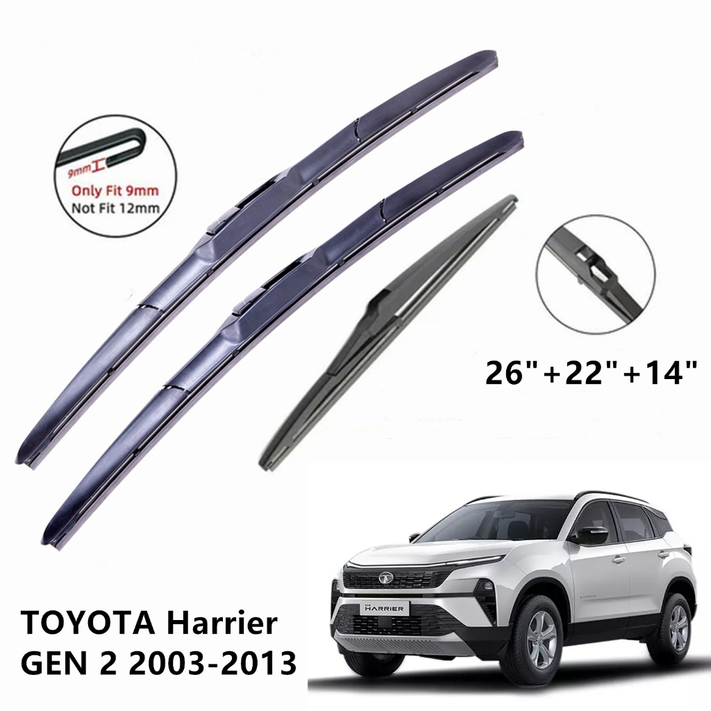 ที่ปัดน้ําฝนกระจกหน้า และที่ปัดน้ําฝน ด้านหลัง สําหรับ TOYOTA Harrier GEN 2 2003-2013