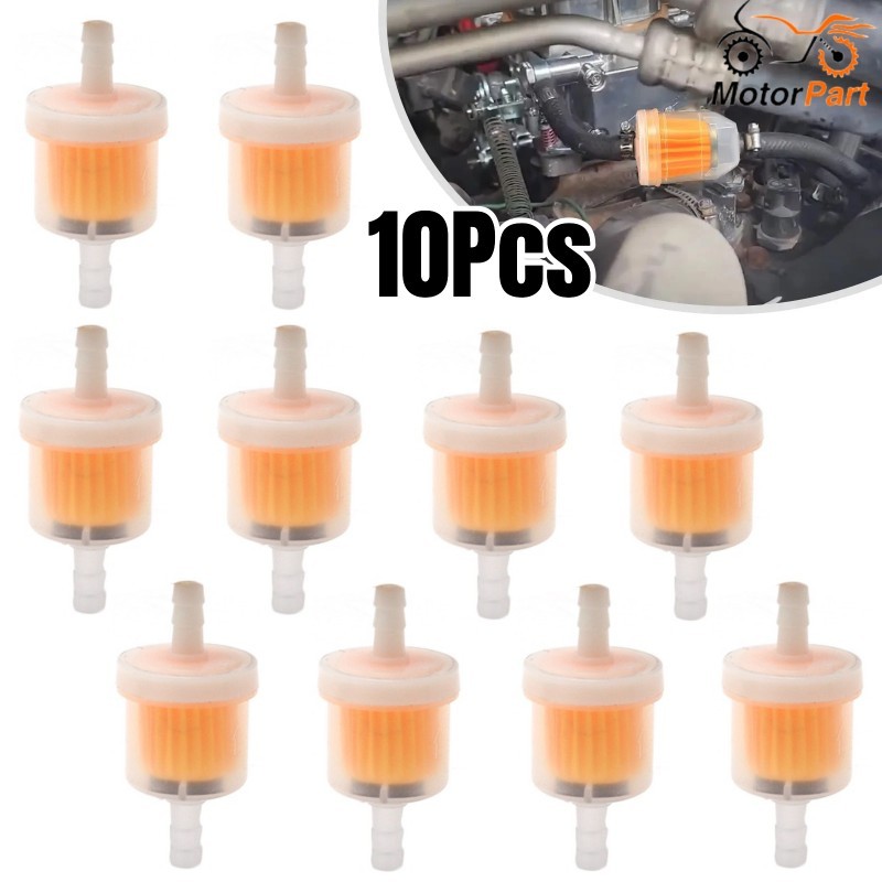 MOTOPARTS SHOP 10Pcs Wholesale Price Motorcycle Oil Filter Petrol Gas Gasoline Liquid Fuel Filter