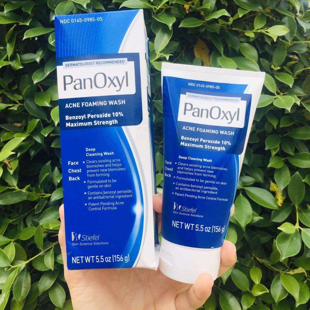 PanOxyl Acne Foaming Wash 10% Benzoyl Peroxide Maximum Strength 156g โฟมล้างหน้า โฟมล้างหน้าสิว สบู่ล้างหน้า