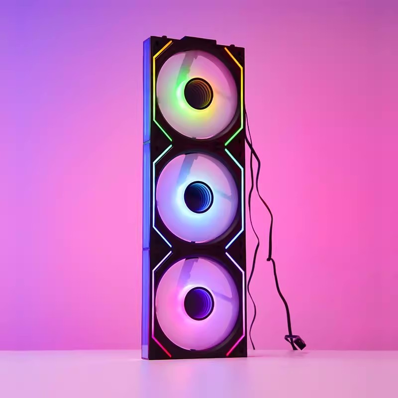 Jungle Leopard Interstellar V2 พัดลมระบายความร้อน CPU ARGB ปริซึมสีขาว 120 มม. 3 IN 1
