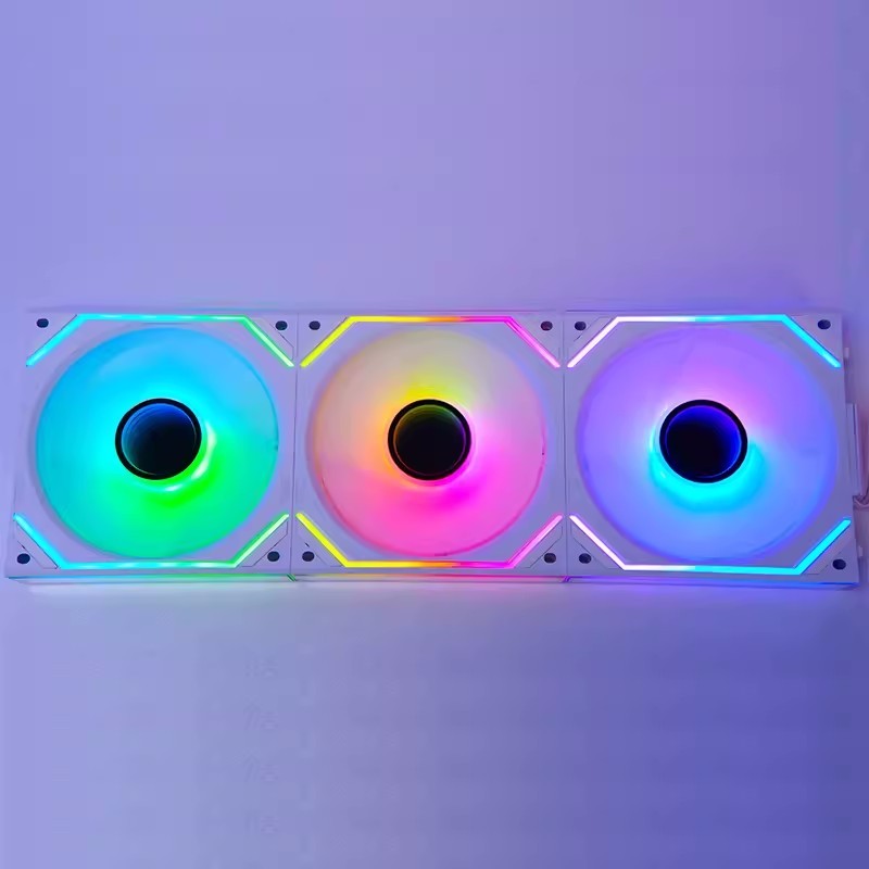 Jungle Leopard Interstellar V2 พัดลมระบายความร้อน CPU ARGB ปริซึมสีขาว 120 มม. 3 IN 1