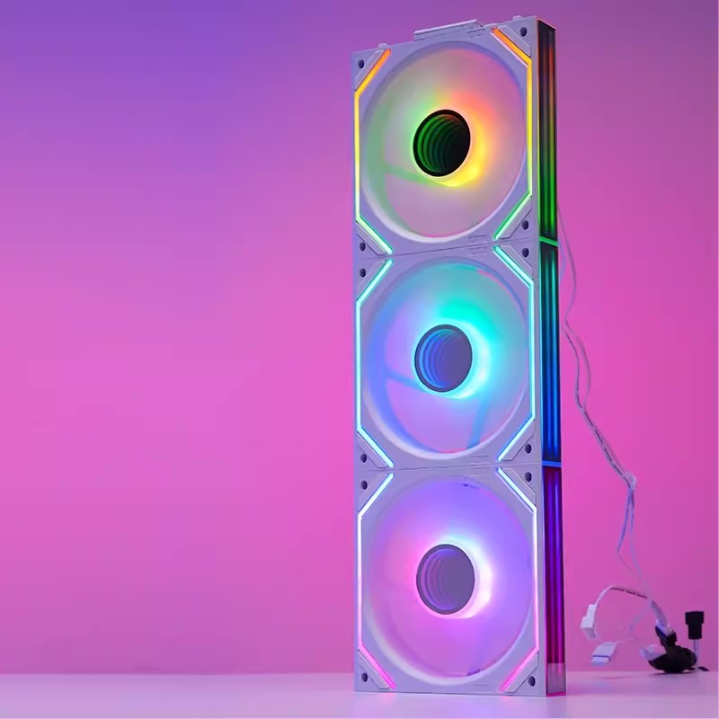 Jungle Leopard Interstellar V2 พัดลมระบายความร้อน CPU ARGB ปริซึมสีขาว 120 มม. 3 IN 1