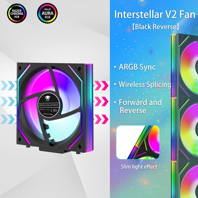 Jungle Leopard Interstellar V2 พัดลมระบายความร้อน CPU ARGB ปริซึมสีขาว 120 มม. 3 IN 1