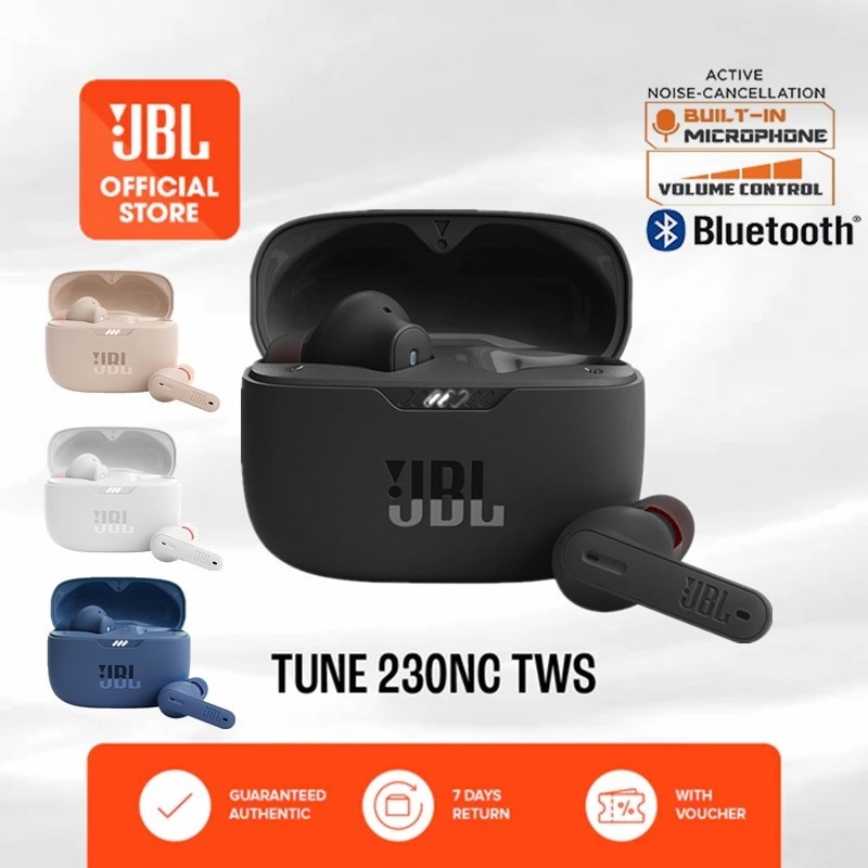Jbl T230NC Tune 230 TWS หูฟังบลูทูธไร้สาย กันน้ํา 3D สเตอริโอ พร้อมไมโครโฟน